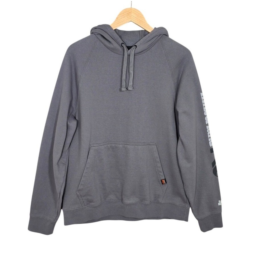Timberland PRO Men's Rain Repel Logo Graphic Pullover Hoodie Grey Medium